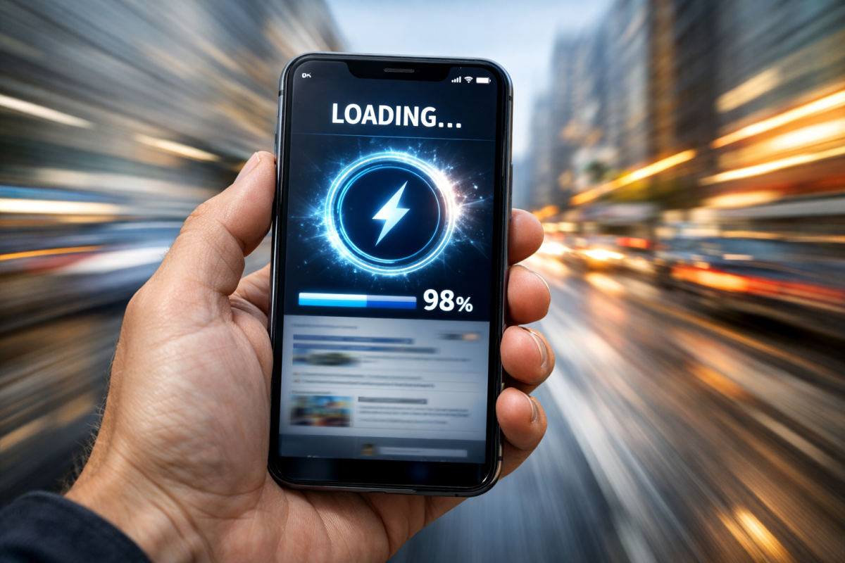 Mobile landing page loading speed comparison