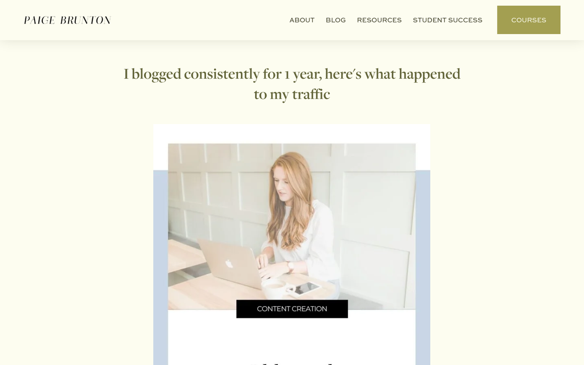 Person writing content at a desk