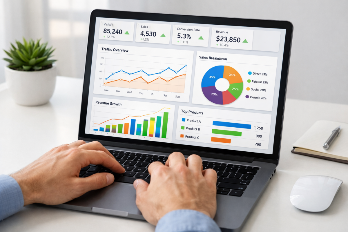 Google Search Console dashboard showing search performance