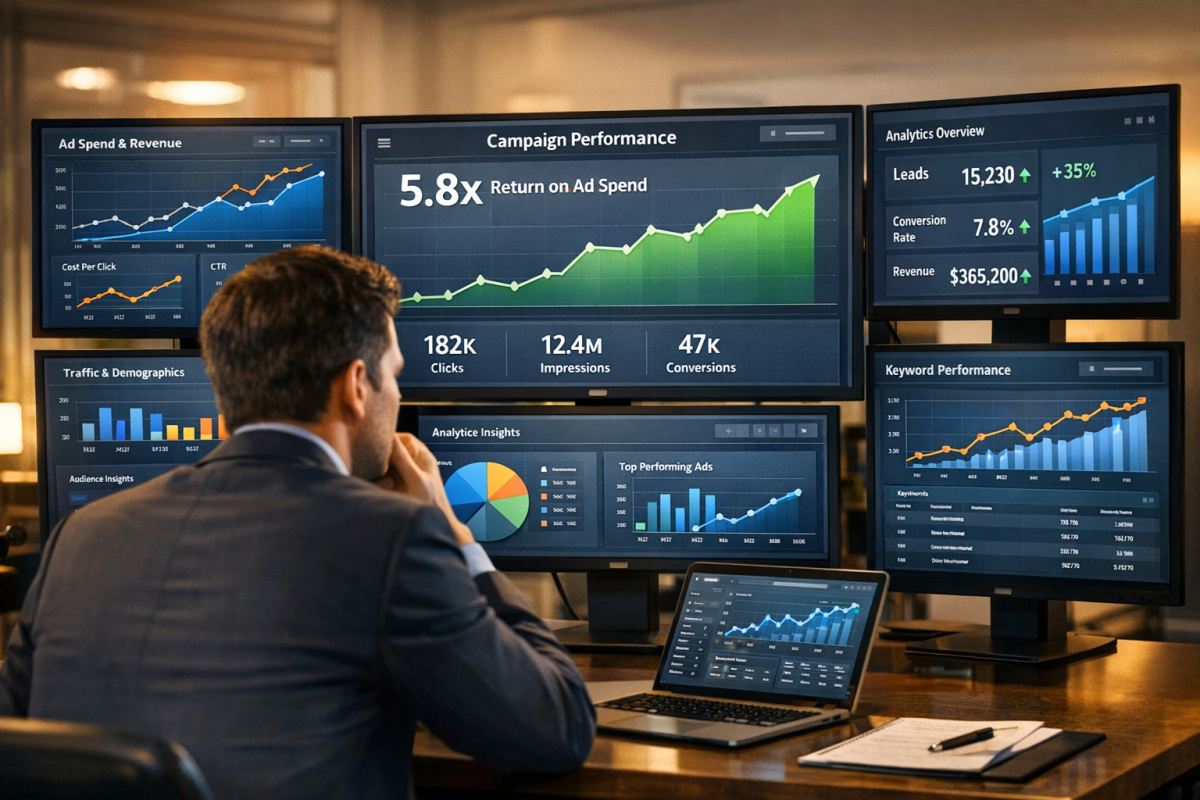 AdWords quality score factors breakdown chart