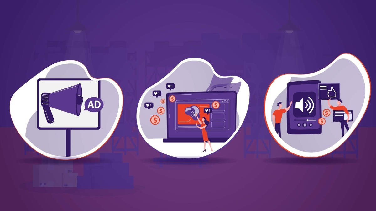 Podcast microphone and video camera setup