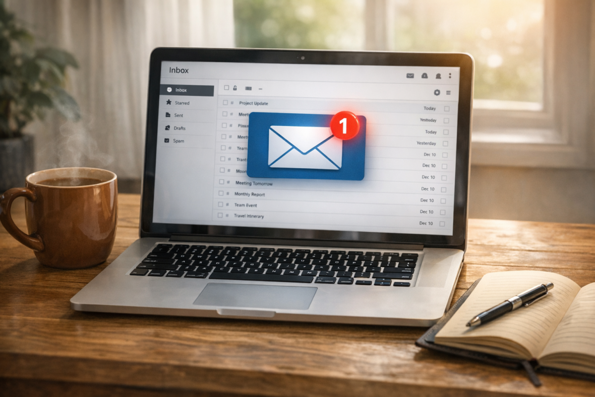 Person building an email subscriber list