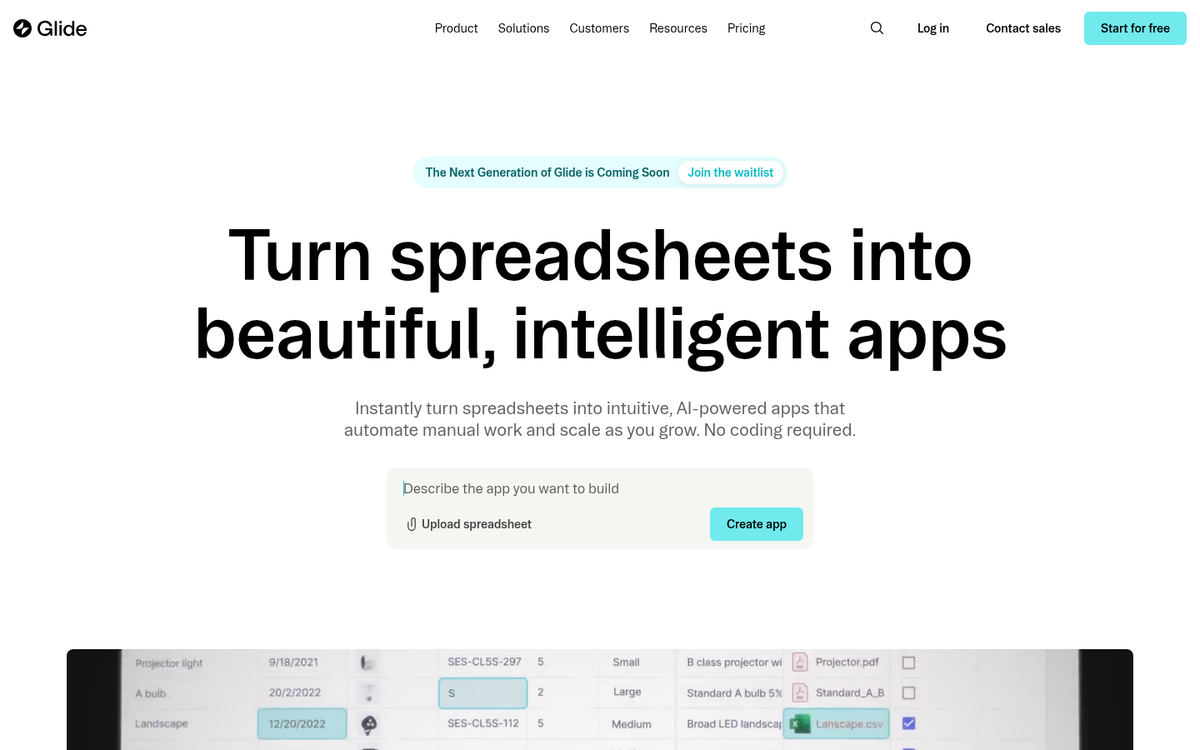Digital product dashboard on a screen