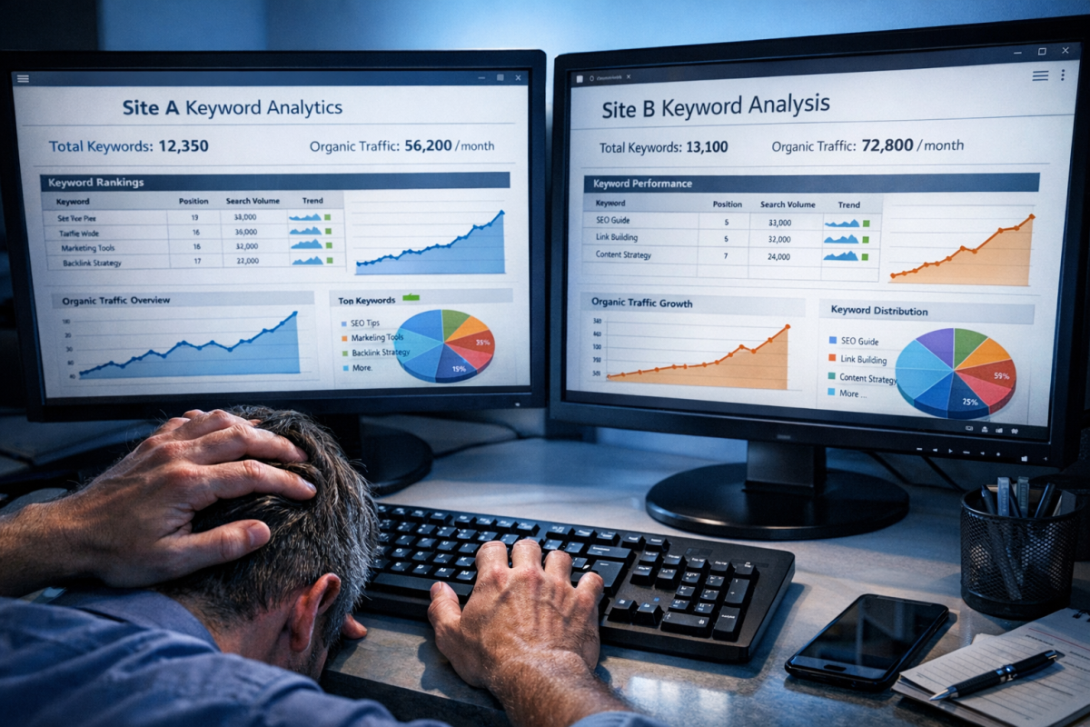 Two websites competing for same keyword