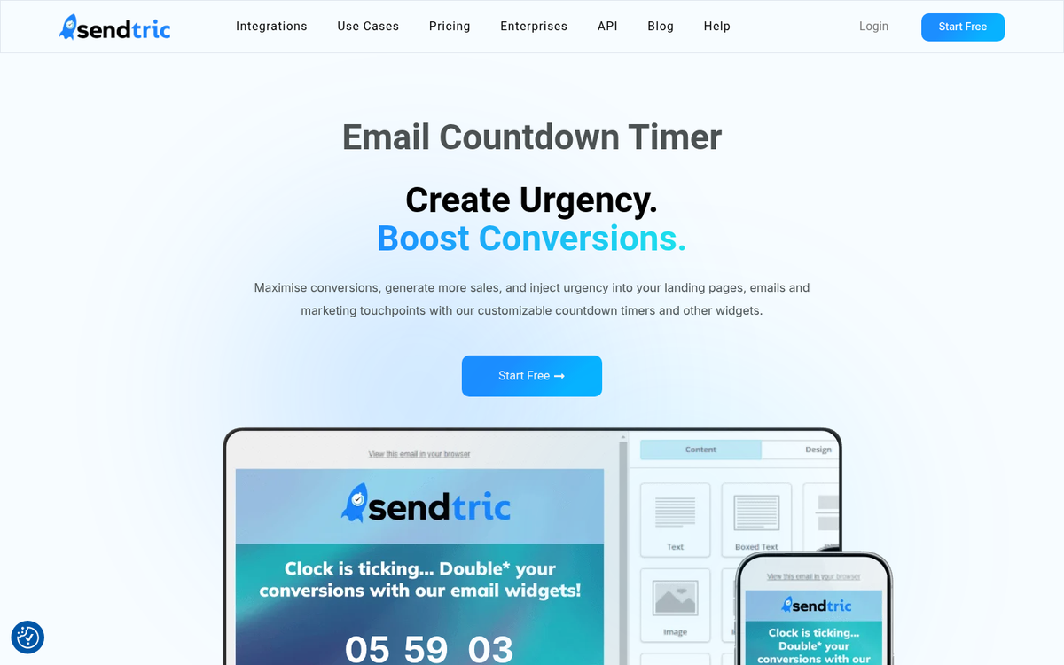 Website with limited time offer banner