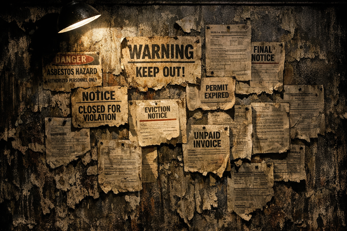 Rejected gambling ads on a blacklist