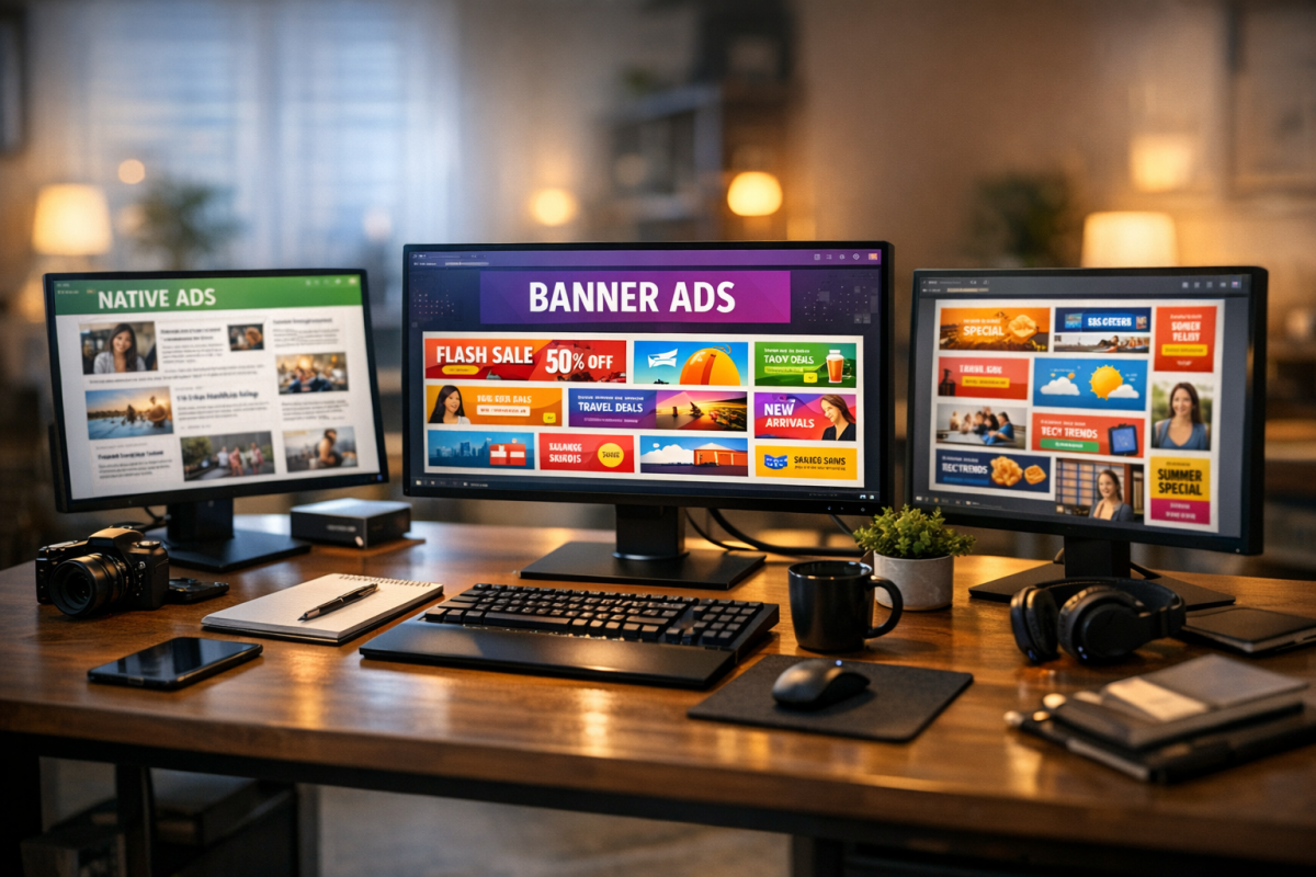 Adversal display advertising platform logo interface