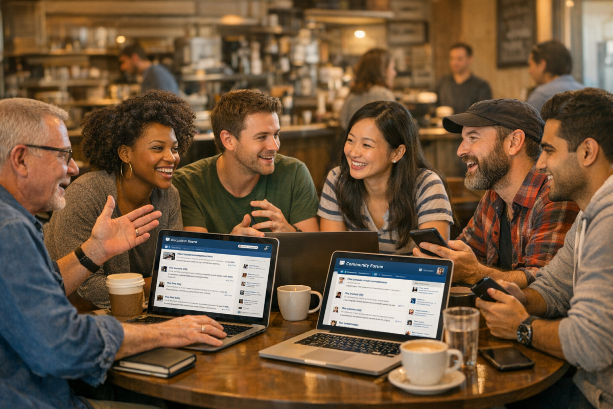 Online niche community forum discussion threads