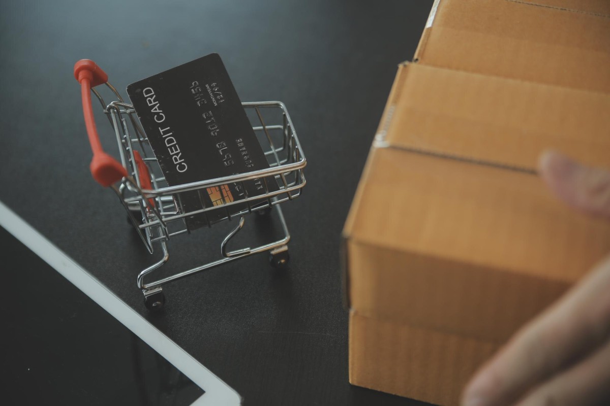 Person analyzing website traffic and conversion data