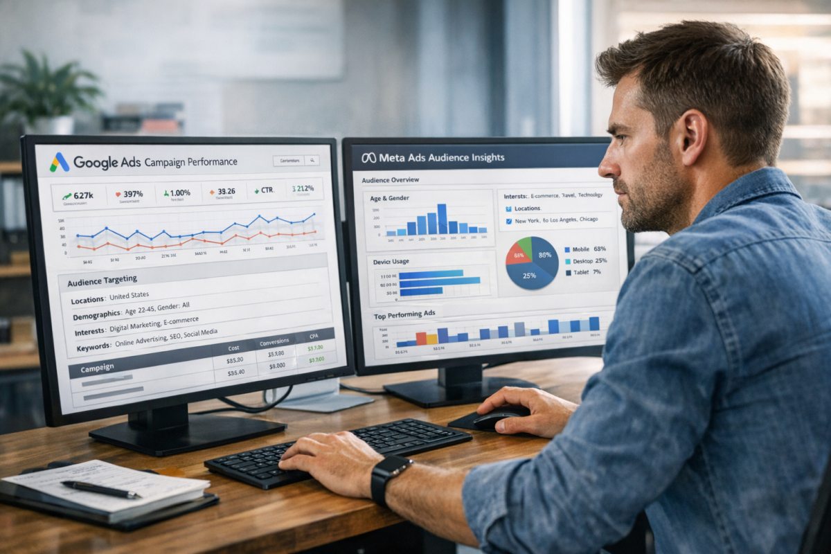 Legitimate PPC traffic source dashboard overview