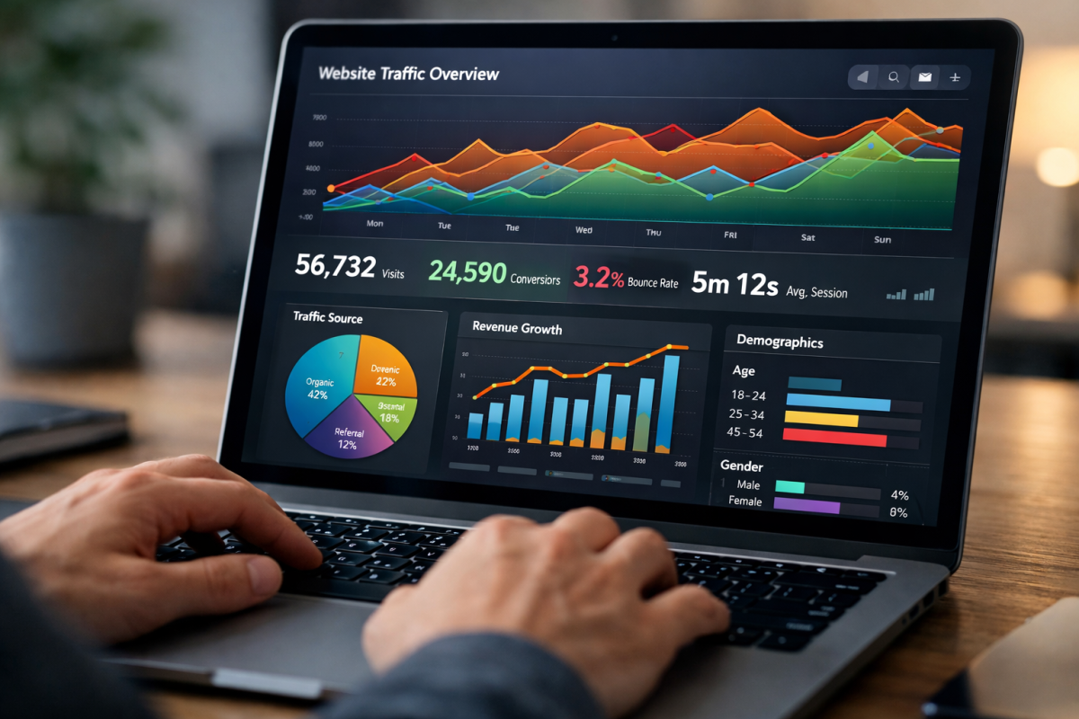 GA4 engagement metrics dashboard overview