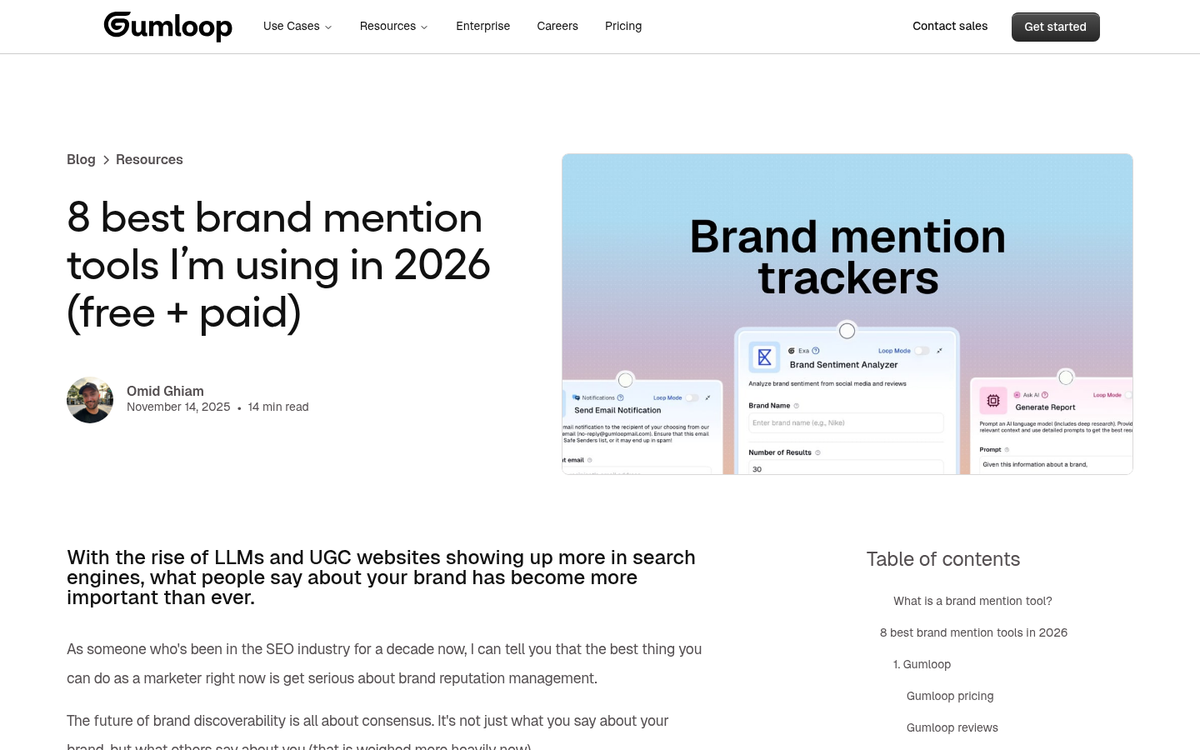 Social media mentions dashboard monitoring tool