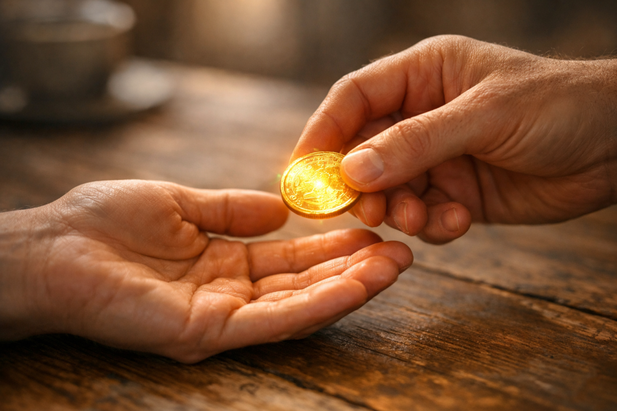 Person building online reputation through engagement