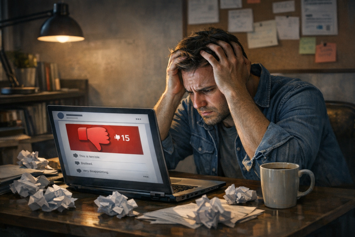 Red warning signs and spam filter symbols