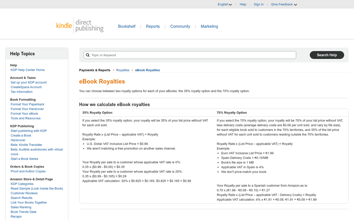 EBook pricing strategy display on screen