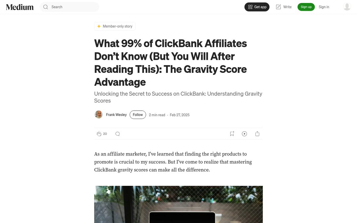 Niche product category selection on screen