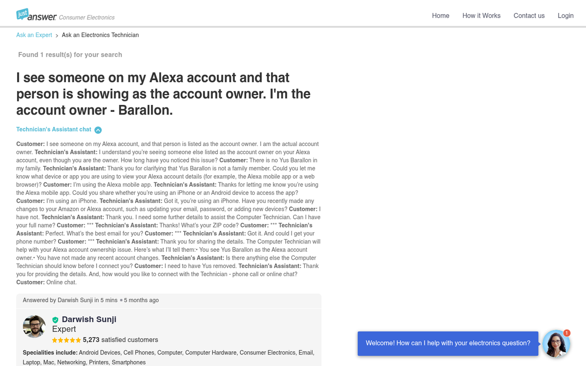 Alexa profile claiming dashboard screenshot