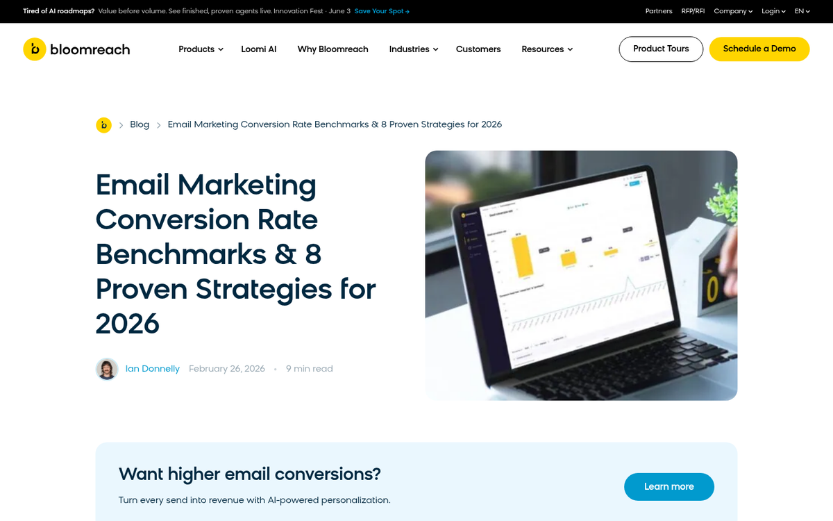 Email marketing campaign dashboard on screen