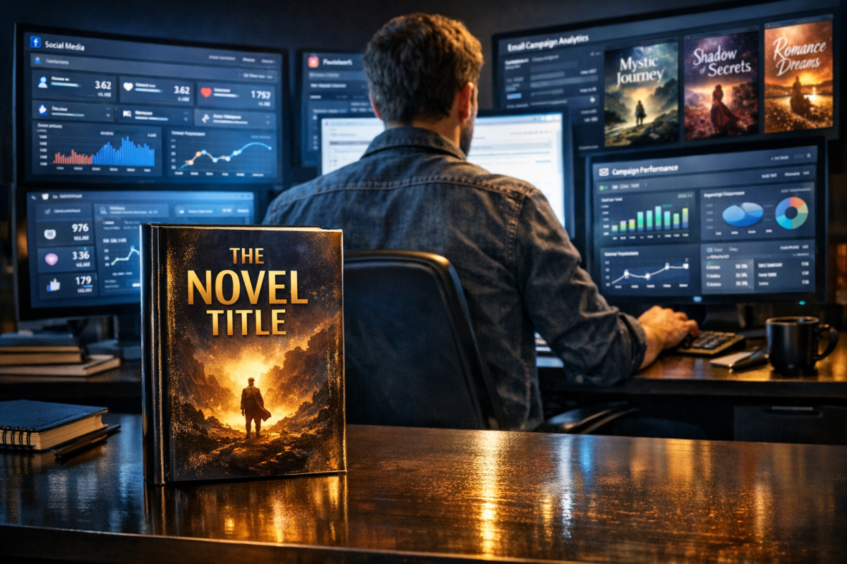 Person marketing ebooks on multiple platforms