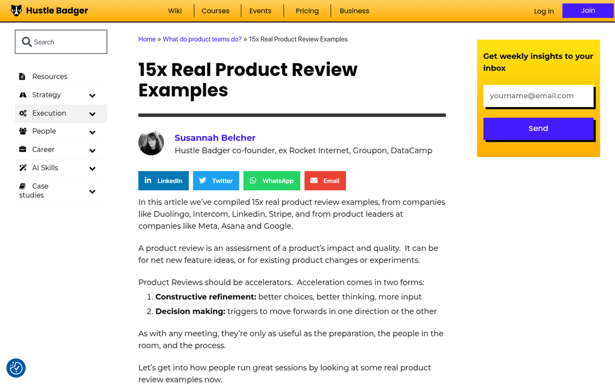 Person writing a detailed product review