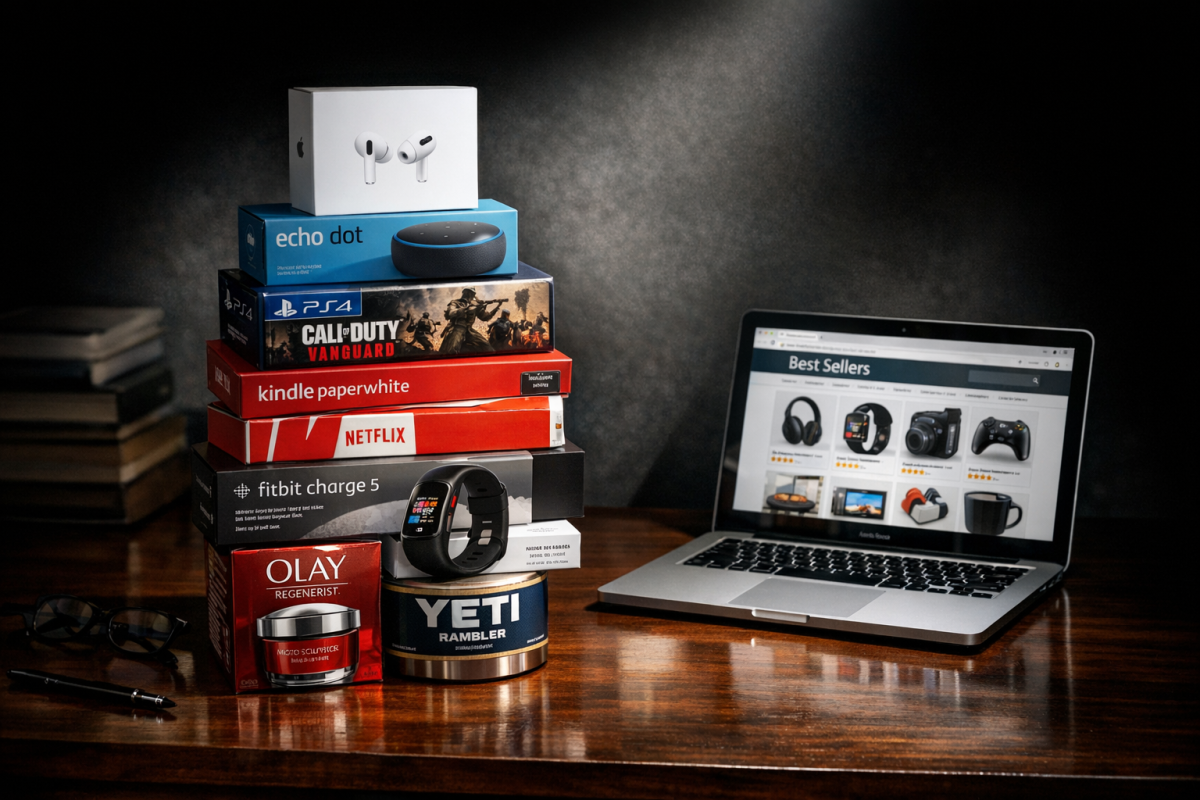 Ranked list of top selling Amazon products