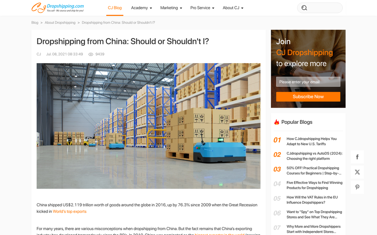 Chinese wholesale supplier website screenshot