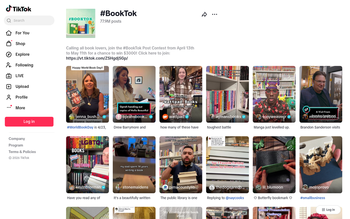 Social media platforms displayed on screen