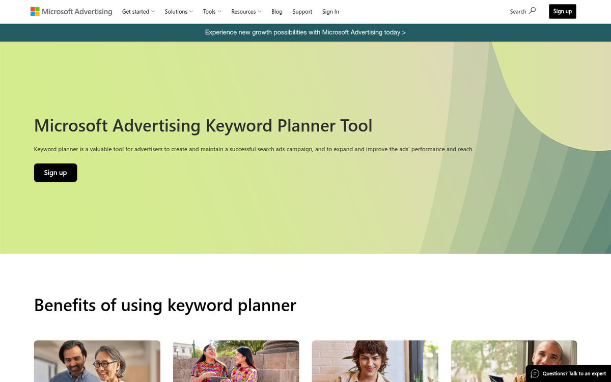 Bing Ads keyword modification settings interface