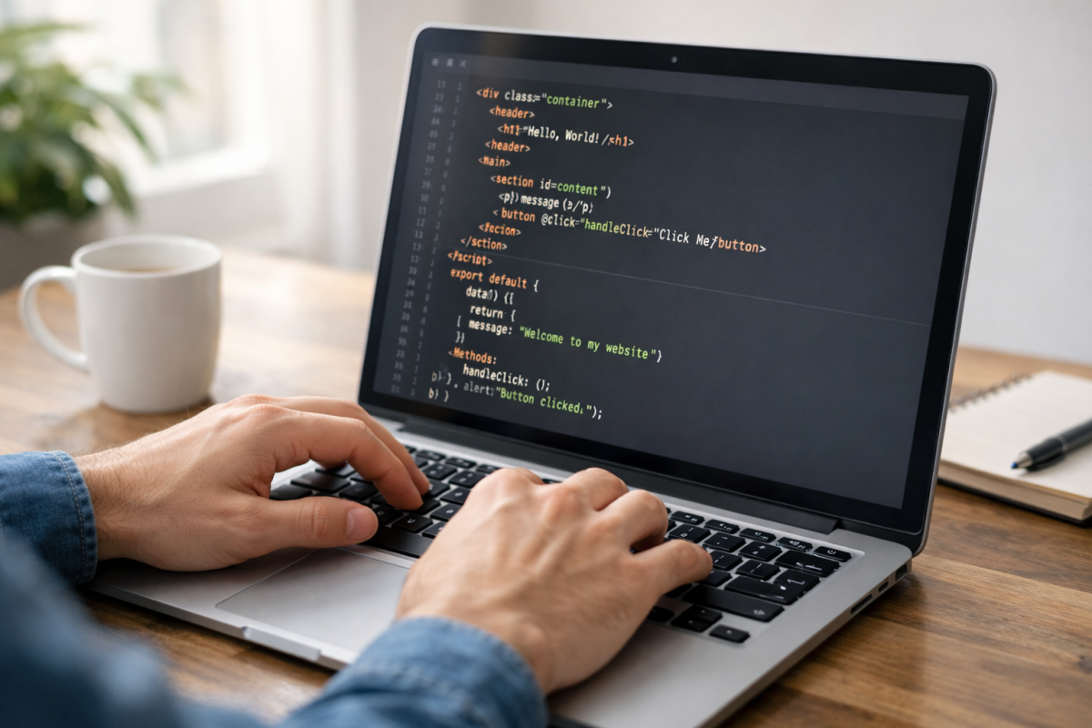Person analyzing digital advertising performance data