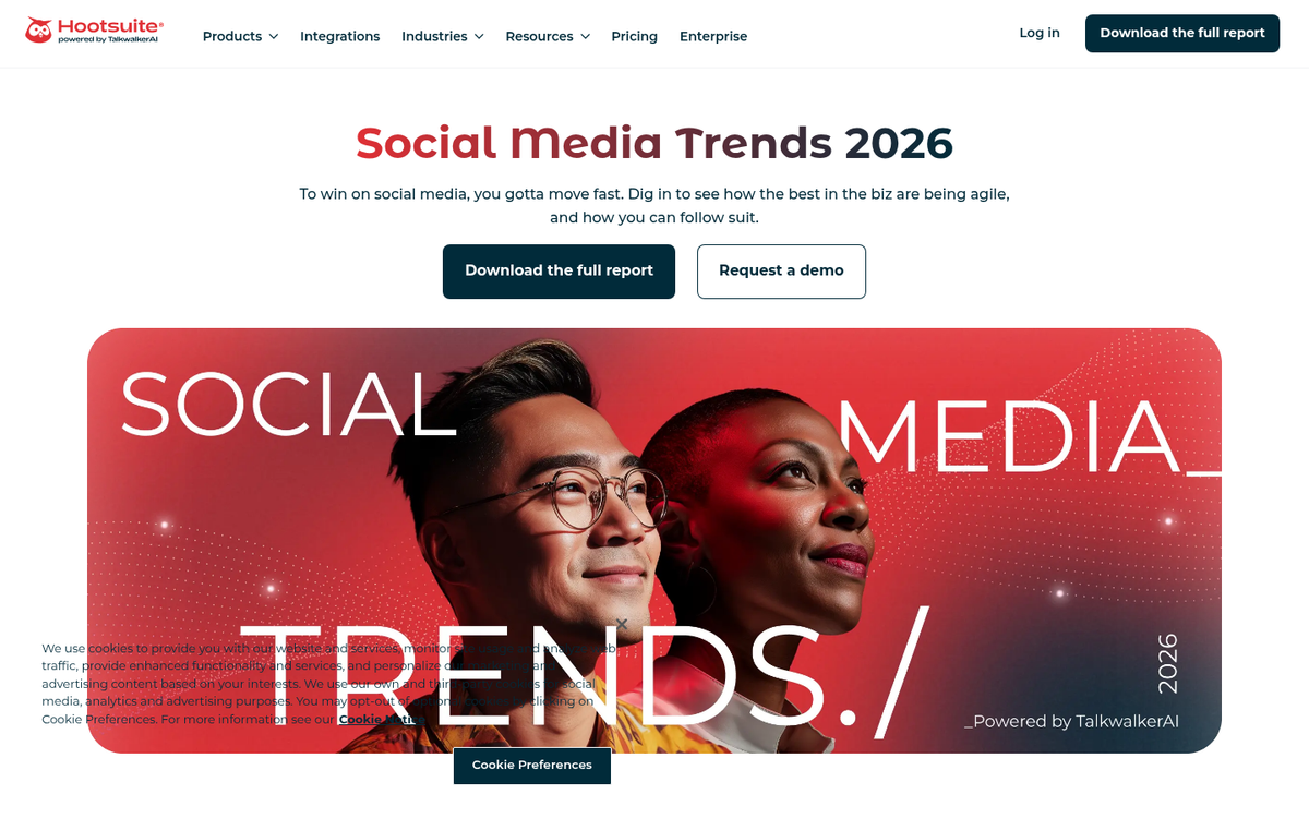 Social media platforms displayed on screen