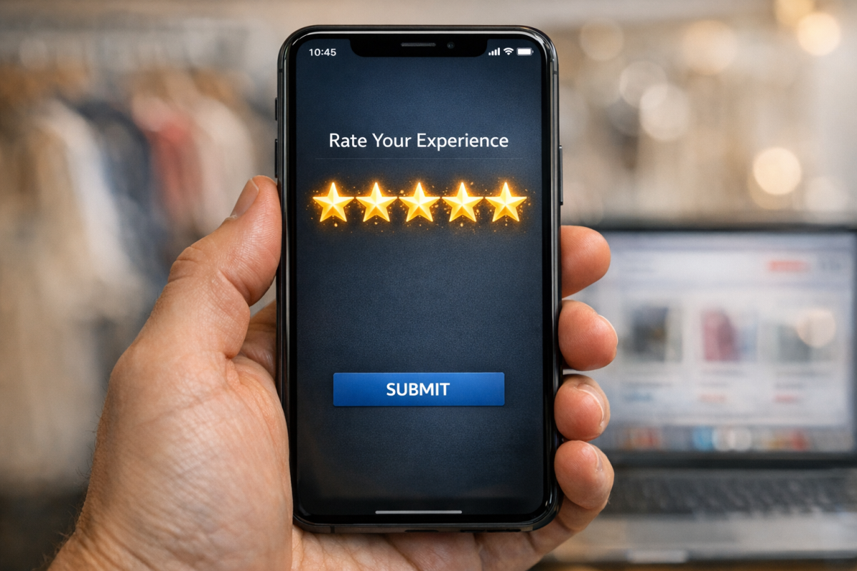 eBay seller receiving positive customer feedback