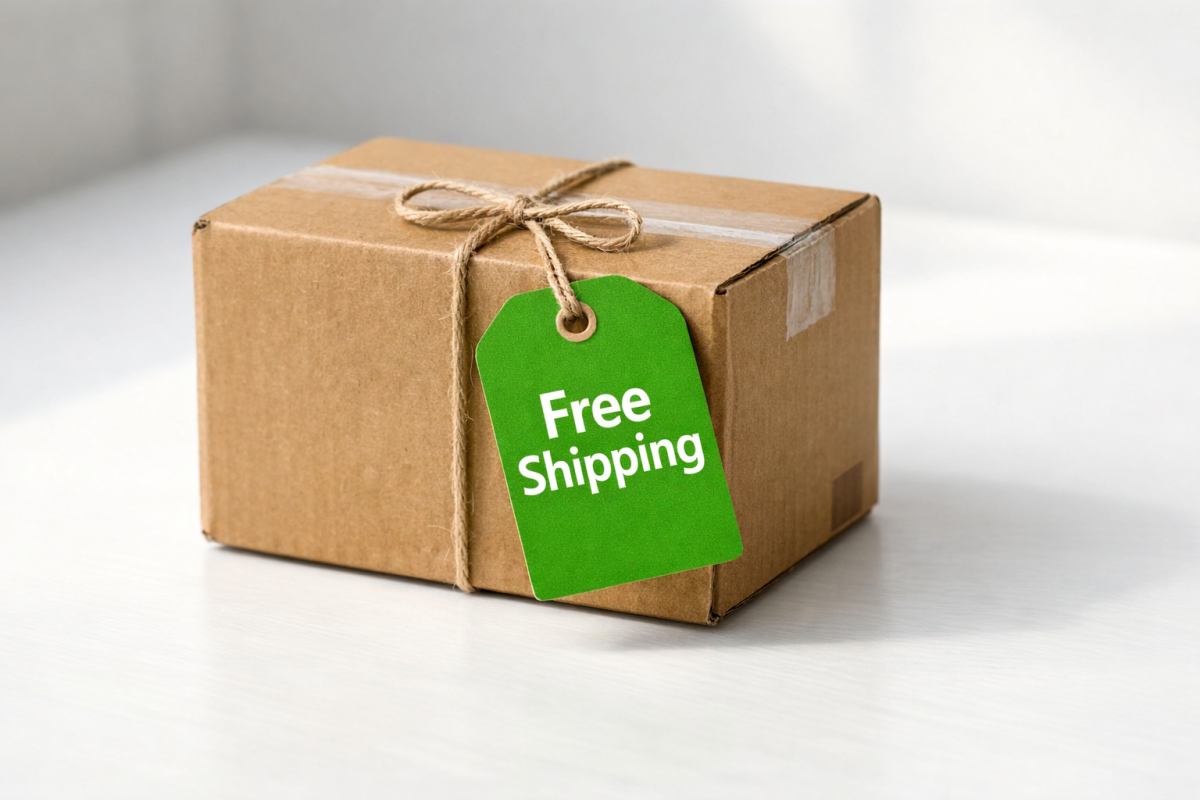 eBay listing with free shipping option highlighted