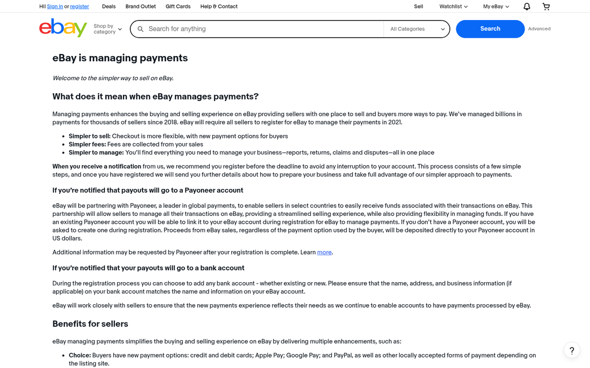 eBay checkout page showing payment options