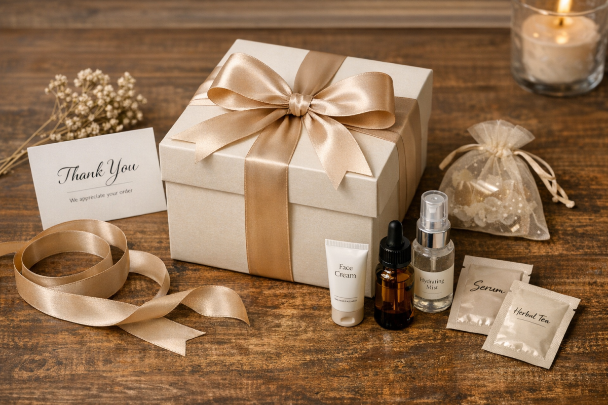 Gift box with bonus items included