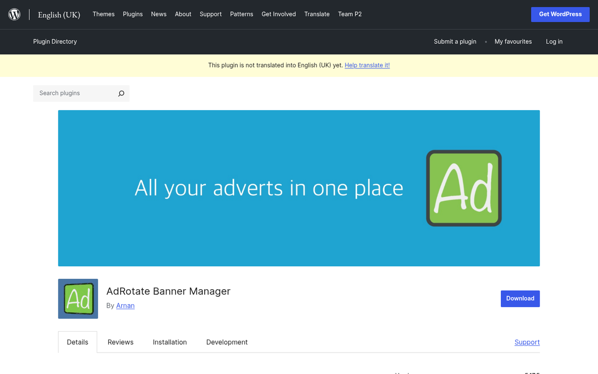 AdRotate plugin interface for selling ads
