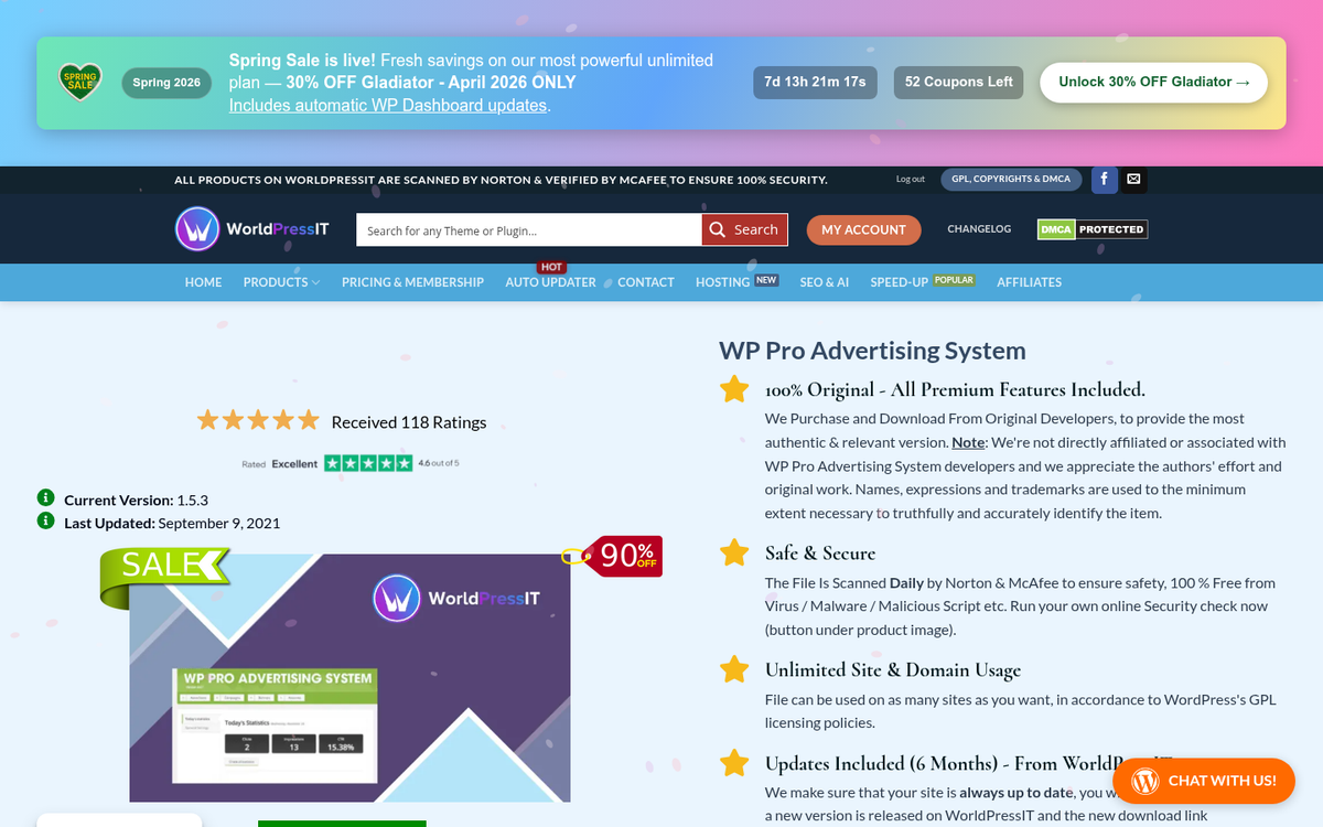 WP Pro Advertising System plugin interface