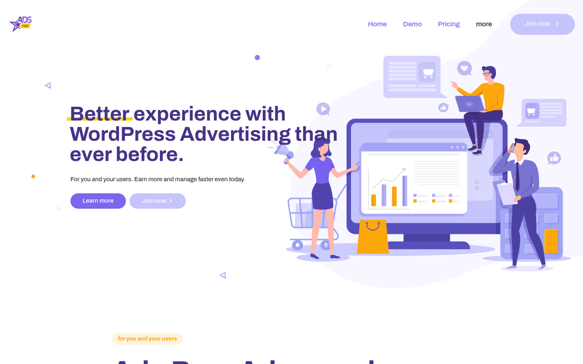 Ads Pro plugin interface screenshot
