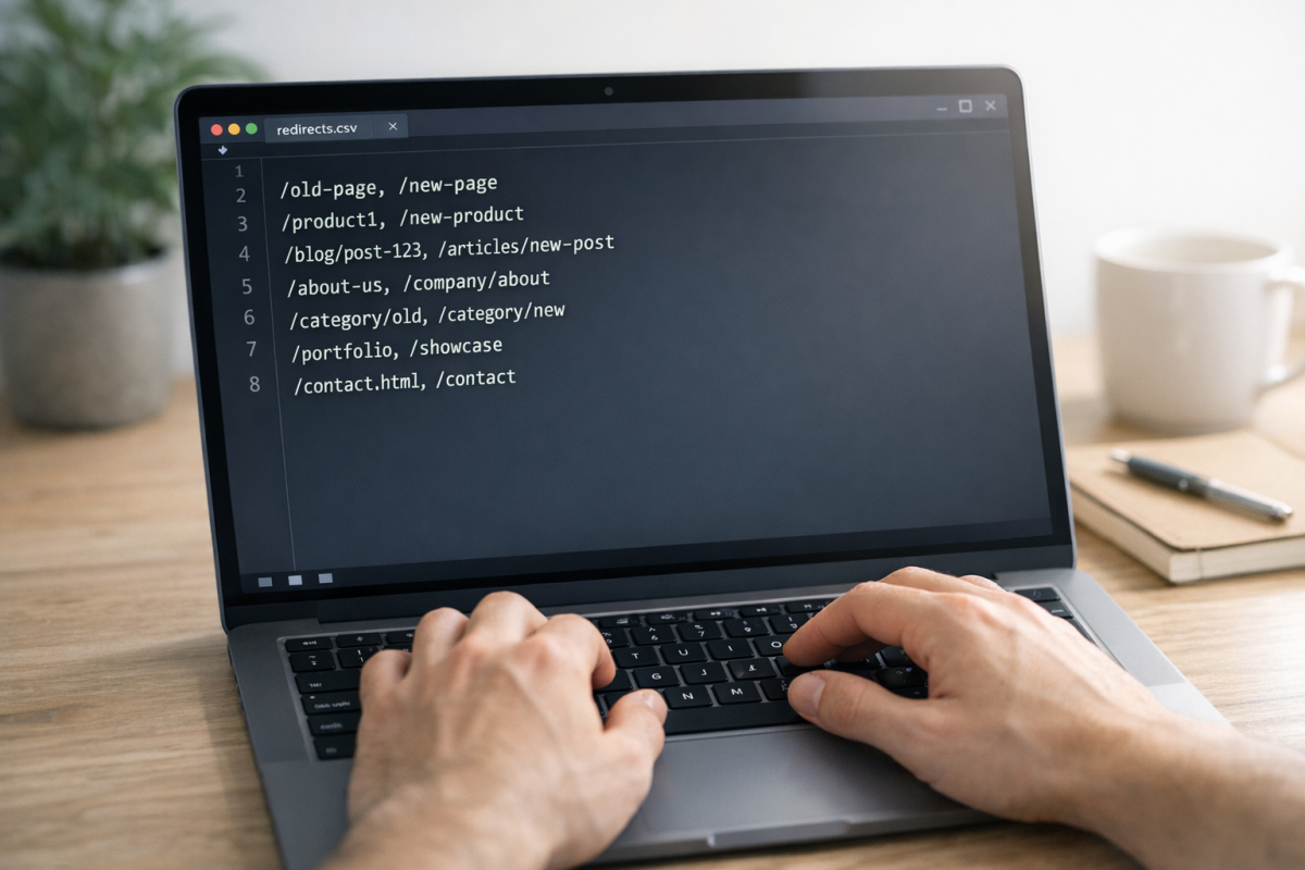 Editing redirects.txt file with link entries
