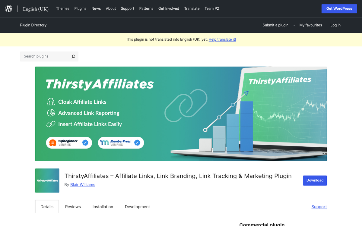 WordPress dashboard plugin settings screen