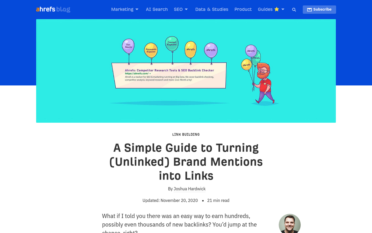 Website mentions converted to explicit backlinks