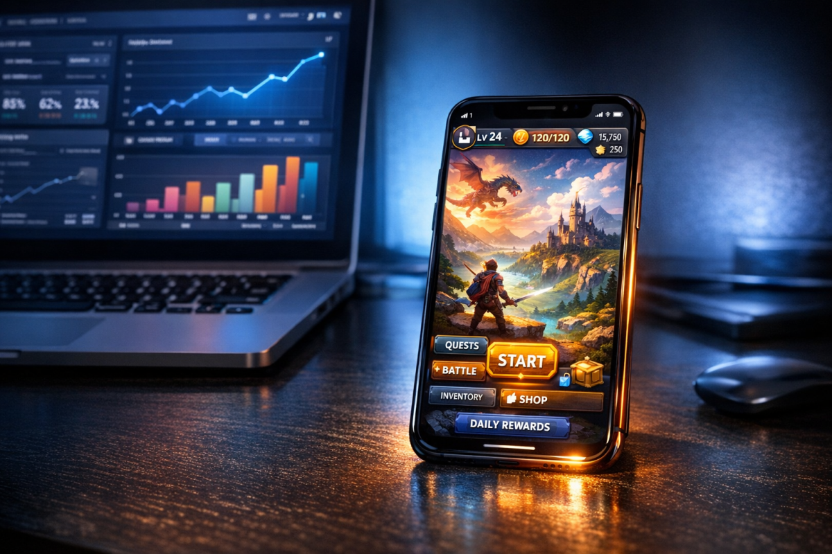 Performance metrics chart showing traffic analytics data