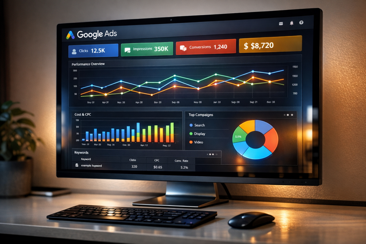 AdWords Quality Score calculation process diagram