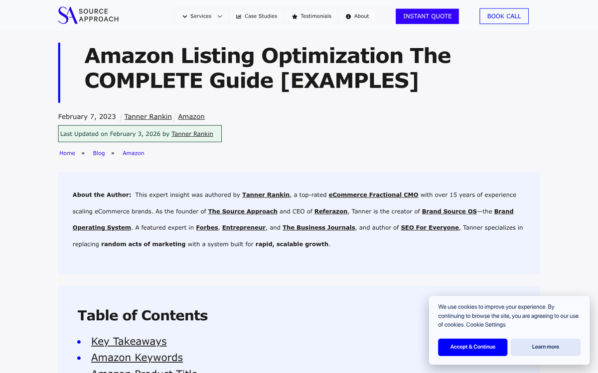 Amazon product listing page with full details