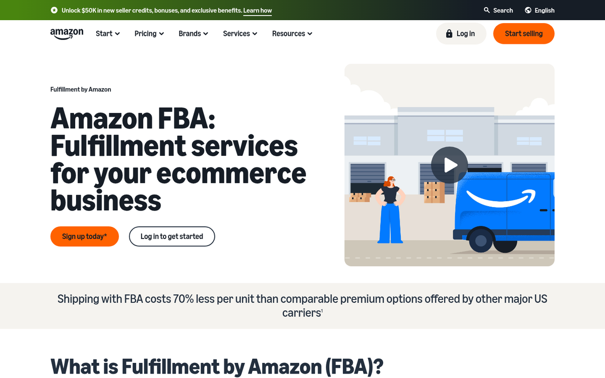Amazon FBA fulfillment center warehouse operations