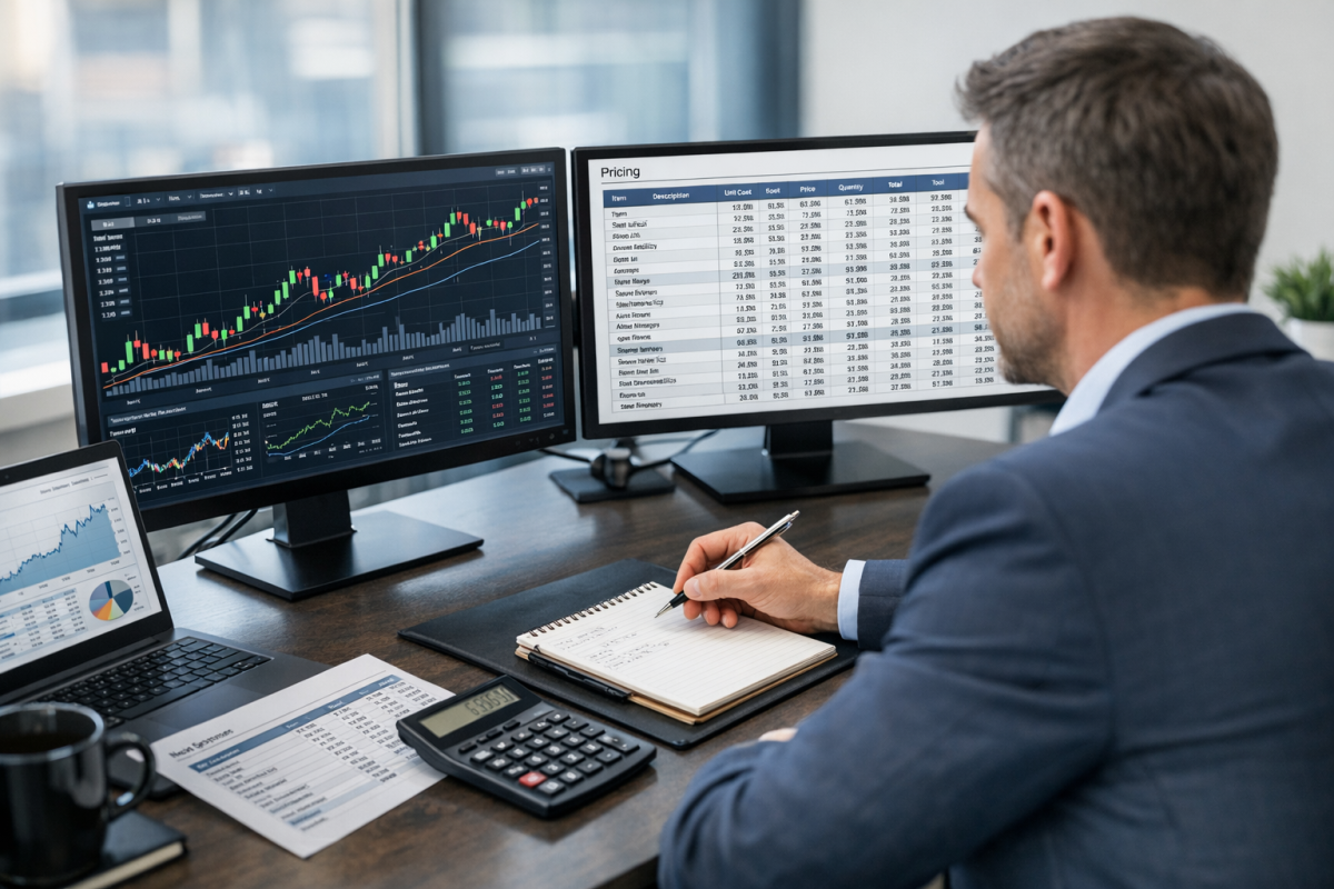 Pricing strategy chart for website traffic resale