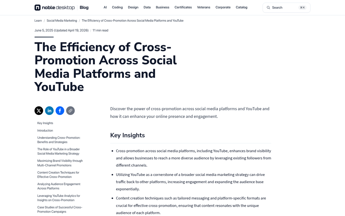 Social media icons funneling to YouTube