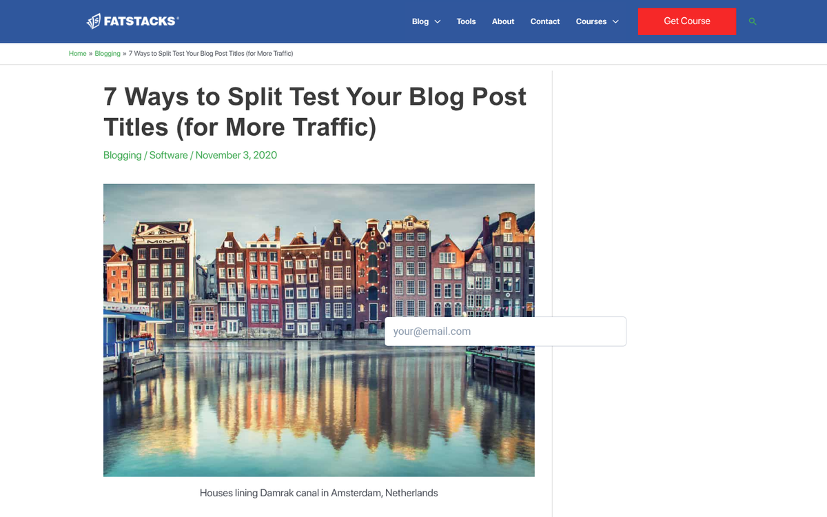 Social media post title split test comparison