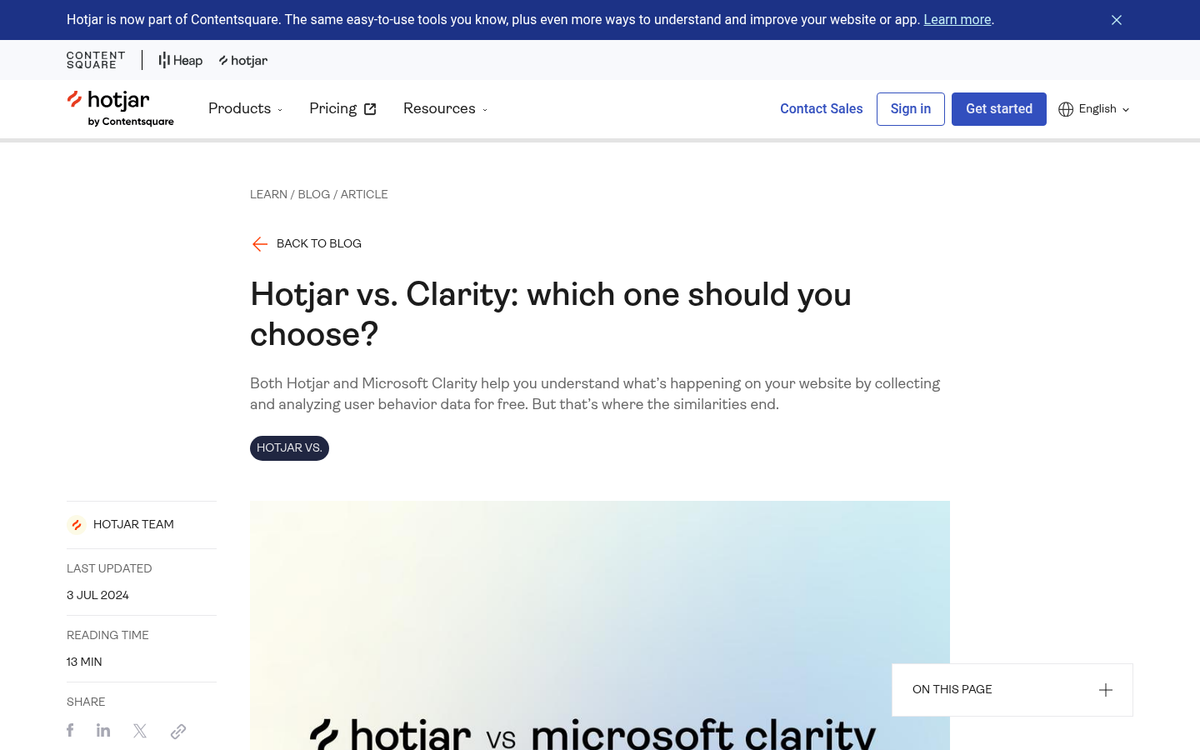 Heatmap software dashboard showing user click data