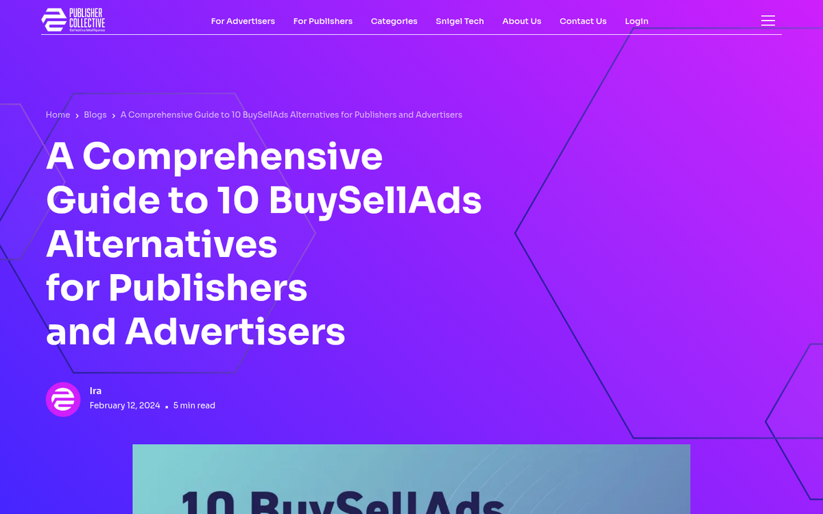 BuySellAds publisher rejection criteria webpage