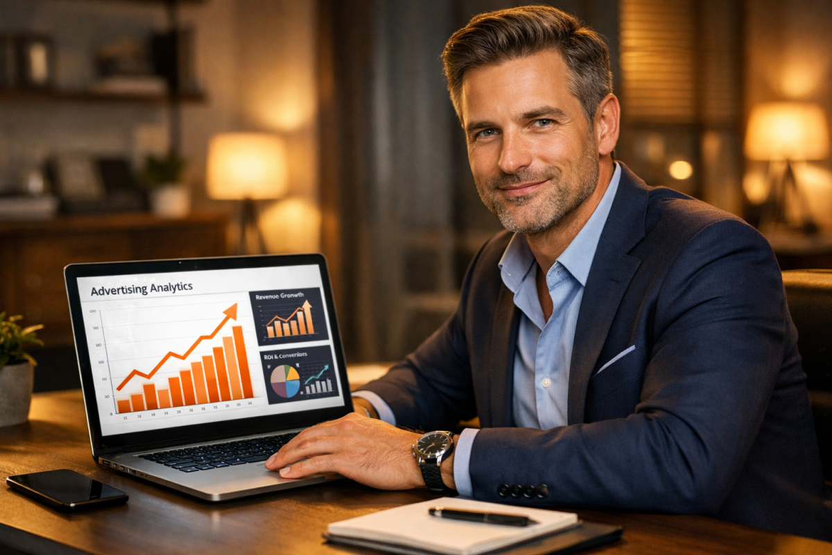 Advertiser buying ad space on platform